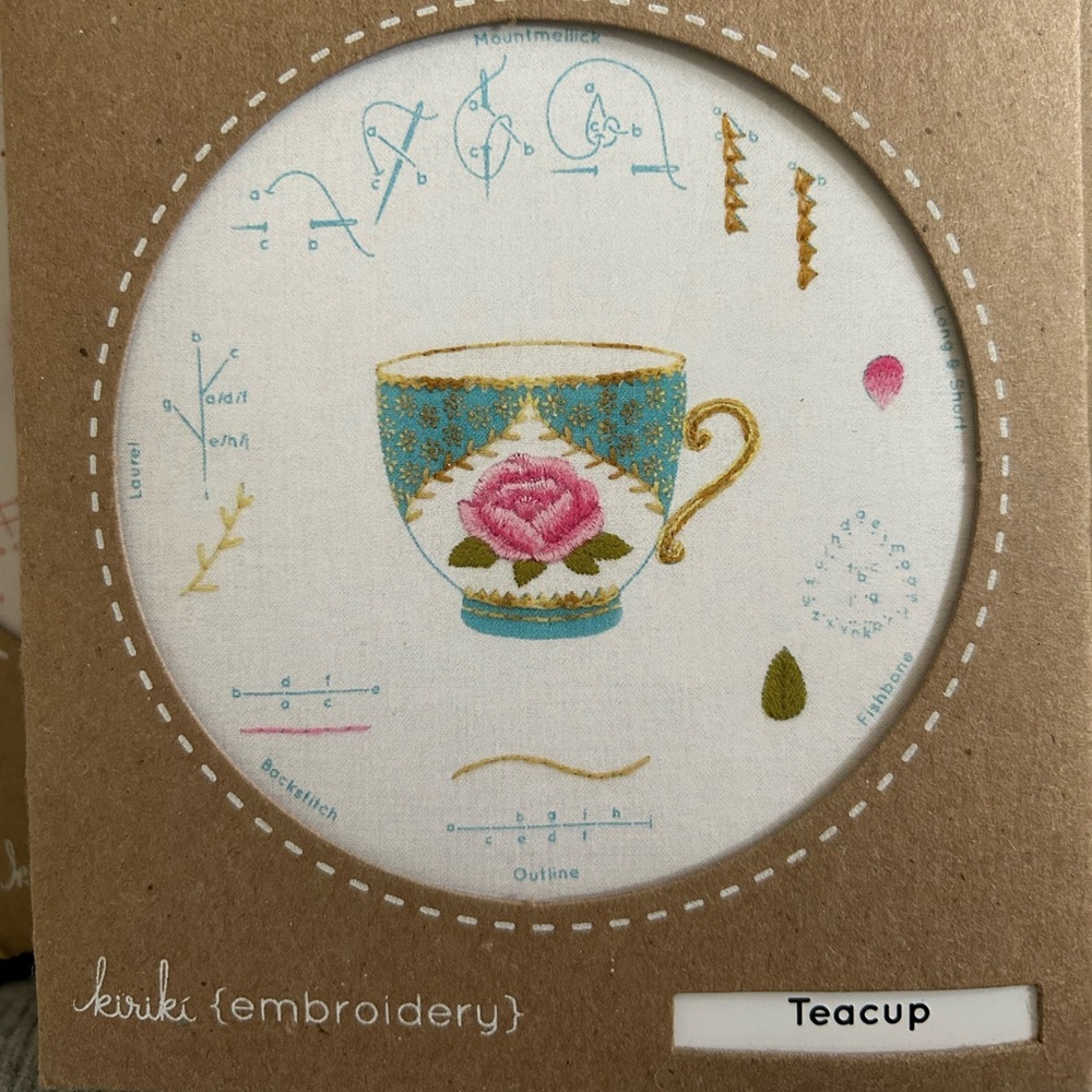 Embroidery Stitch Sampler Teacup Kiriki Press